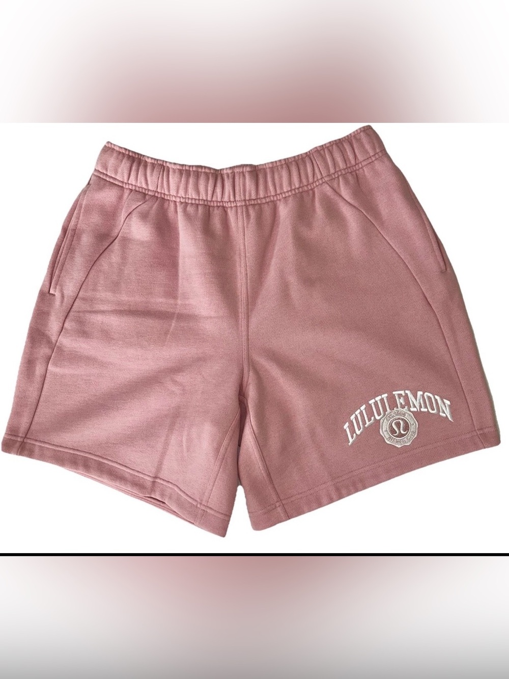 NWT LULULEMON SMALL  SCUBA OVERSIZED MID RISE 7” SHORT*GRAPHIC PINK HAZE